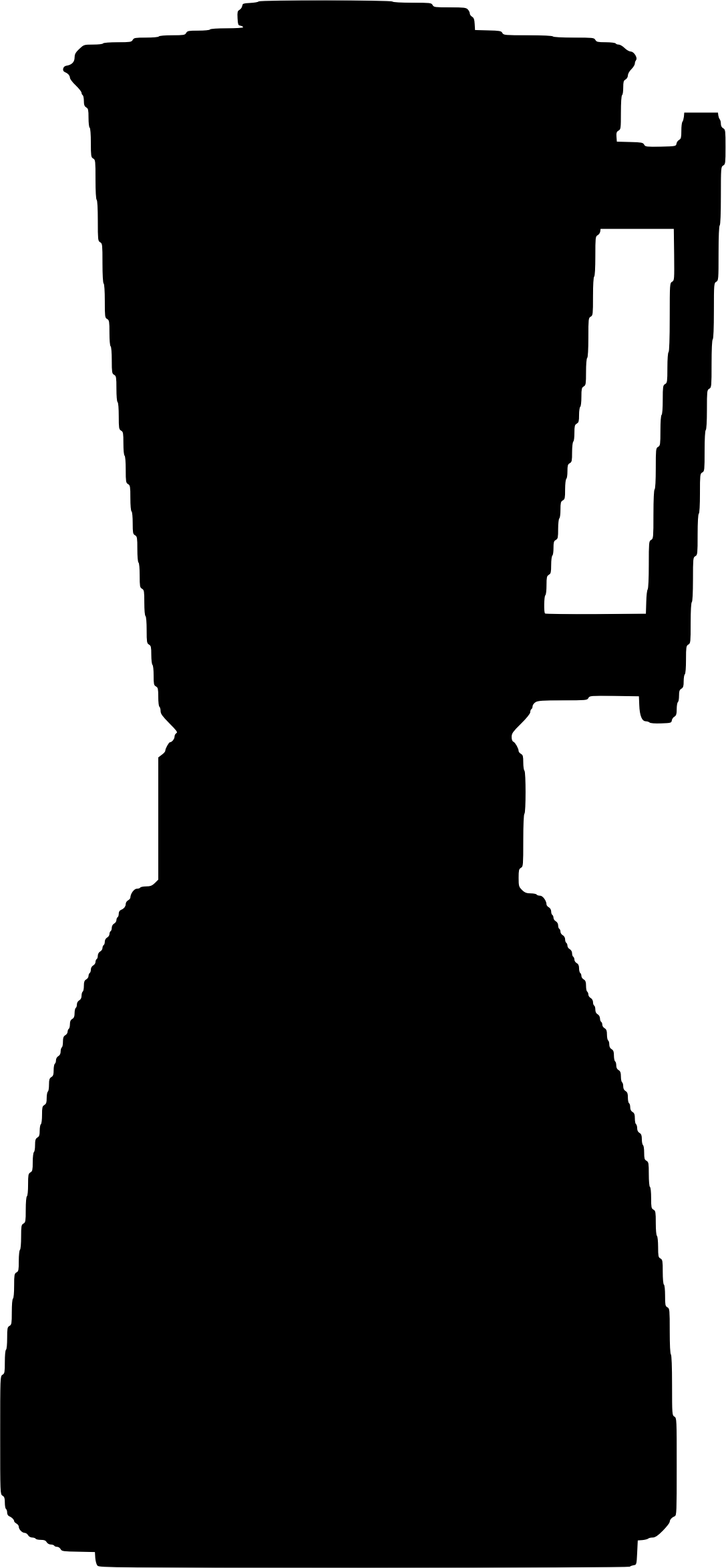 Big Image Png - Блендер Силуэт Clipart (1087x2347), Png Download