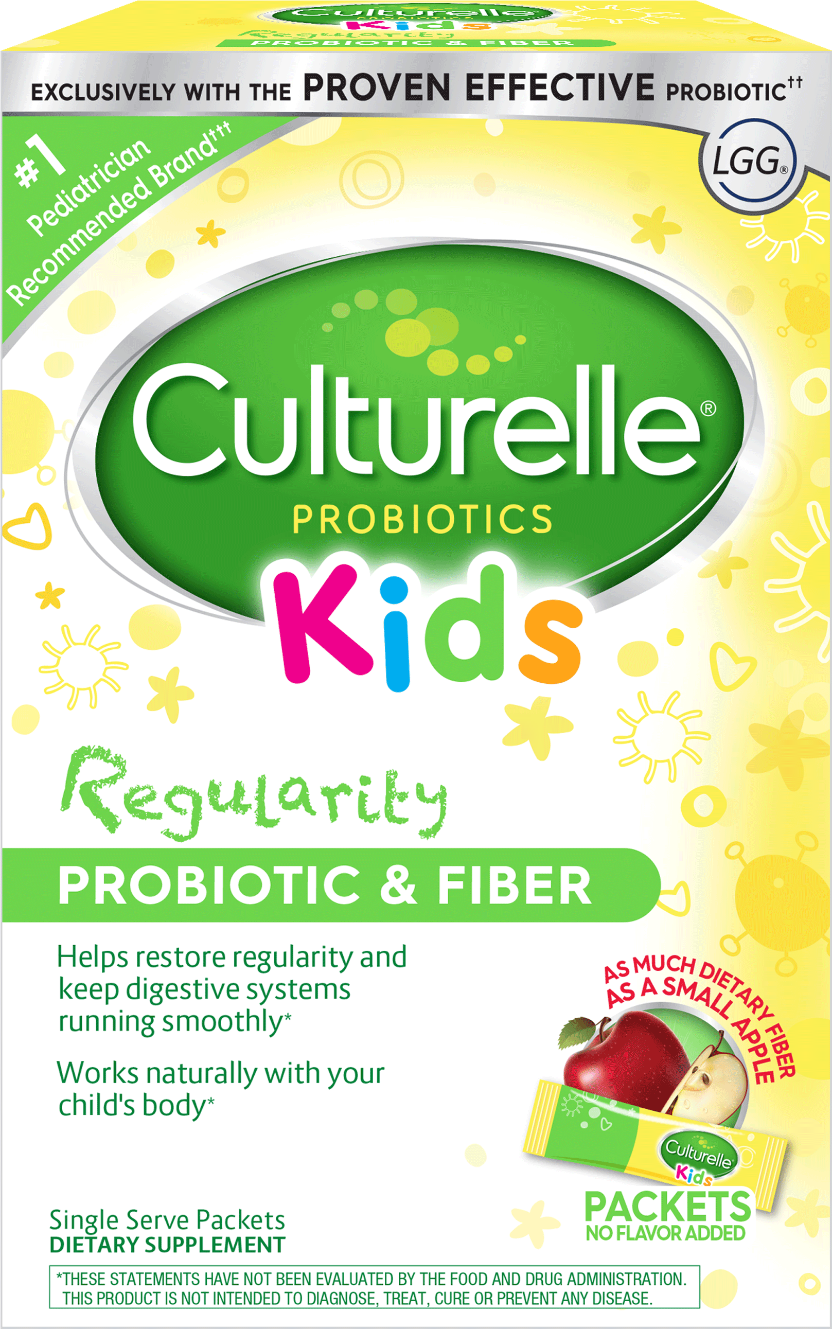 Culturelle® Probiotics Kids Regularity Packets - Culturelle With Fiber Clipart (4346x2742), Png Download