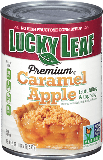 Premium Caramel Apple Fruit Filling & Topping - Lucky Leaf Caramel Apple Clipart (750x563), Png Download