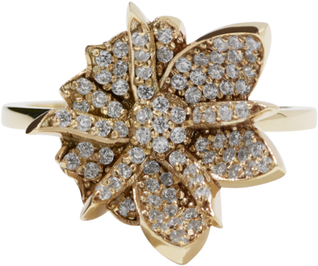 Wildflower Ring Pave - Brooch Clipart (1024x1024), Png Download