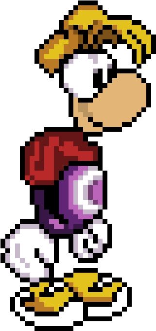 Rayman - Rayman Pixel Art Clipart (640x800), Png Download