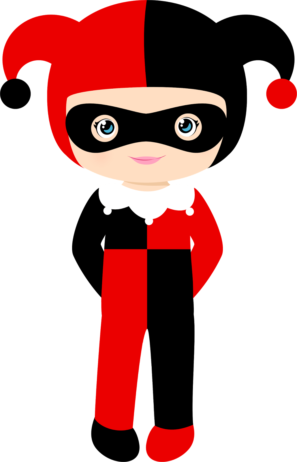 Harley Quinn Cute Superhero Clip Art - Harley Quinn Clipart Free - Png Download (1030x1600), Png Download