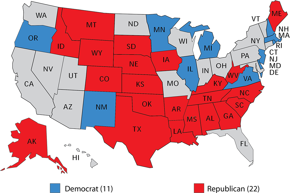 This Map Has Flipped Twice In The Last Two Election, - Us Senate Map 2018 Clipart (1000x649), Png Download