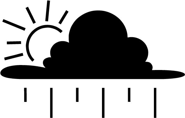 Raining - Silhouette Clipart (750x750), Png Download