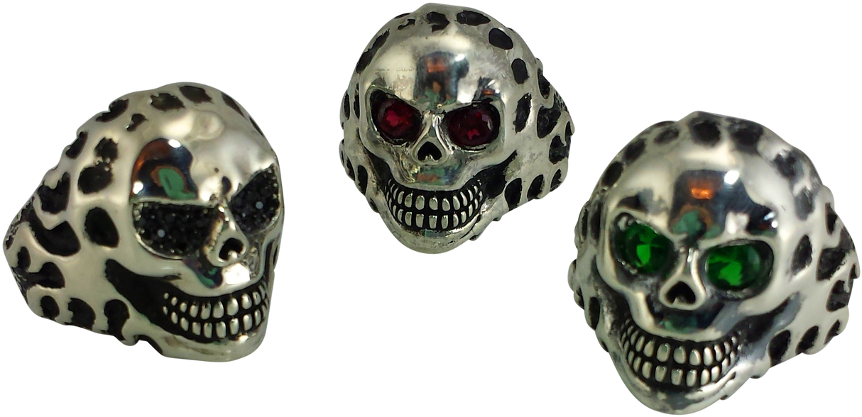 Sinister Grin Skull Biker Ring With Oxidized Silver - Skull Clipart (1280x728), Png Download