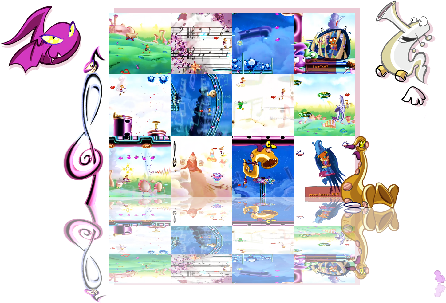 Rayman Origins Mod Compilation - Cartoon Clipart (1500x1000), Png Download