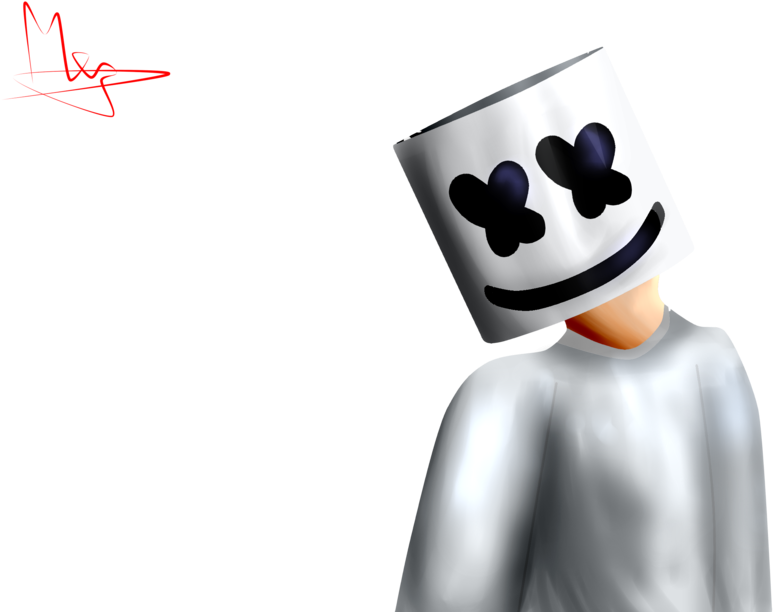 Marshmello Dj Png - Cartoon Clipart (1024x625), Png Download