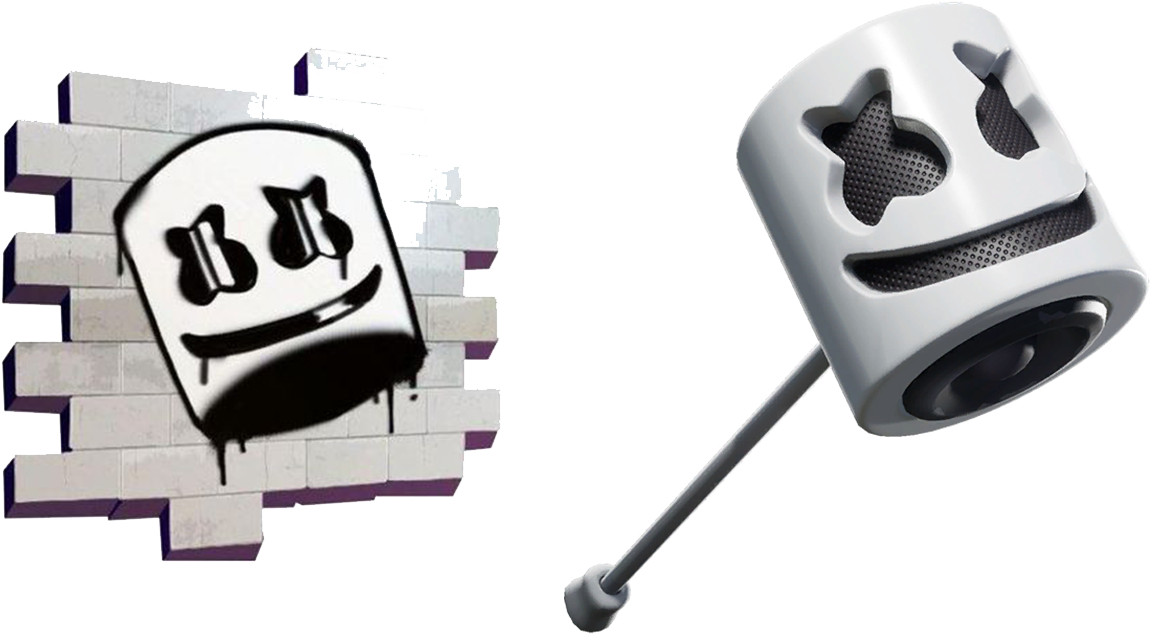 A Spray And Pickaxe Have Already Been Found In The - Marshmello Pickaxe Clipart (1600x900), Png Download