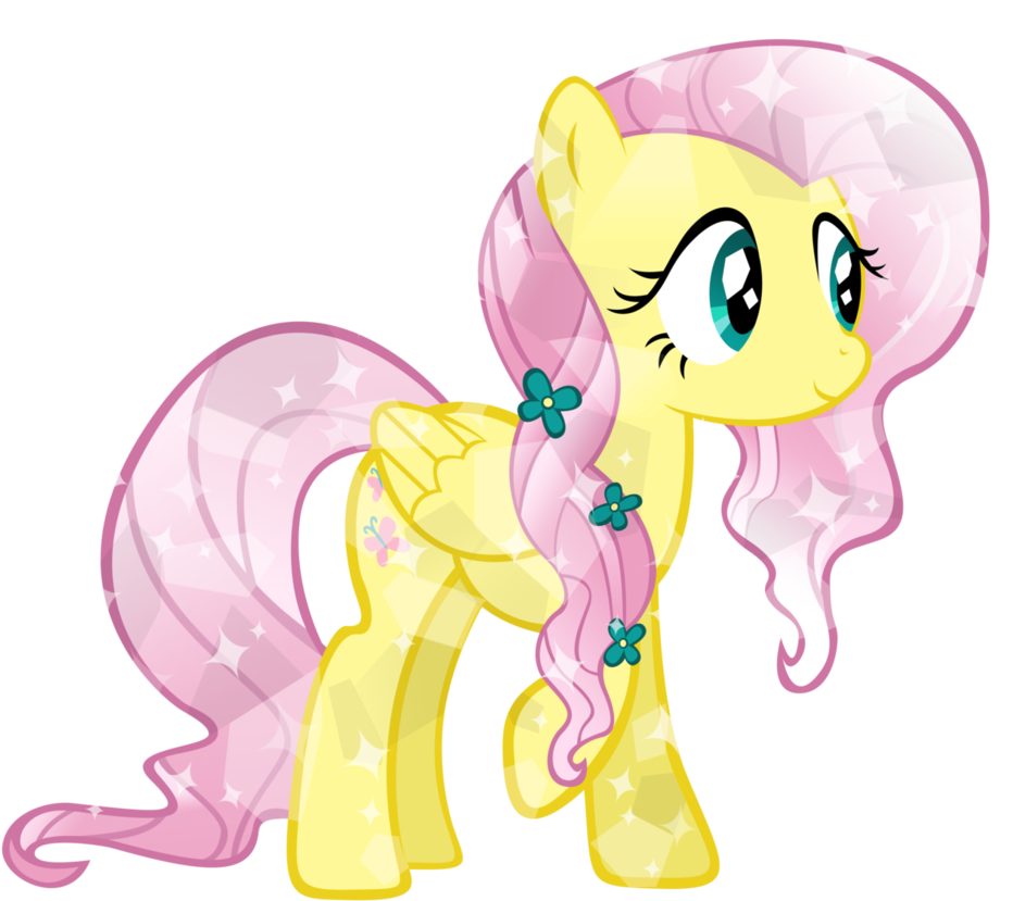 80 Images About ♡ My Little Pony On We Heart It - My Little Pony Crystal Fluttershy Clipart (946x844), Png Download