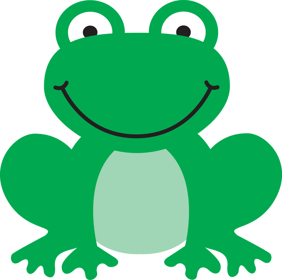 Frogs Clipart Insect Cute Borders Vectors Animated - Frog Clipart - Png Download (900x894), Png Download