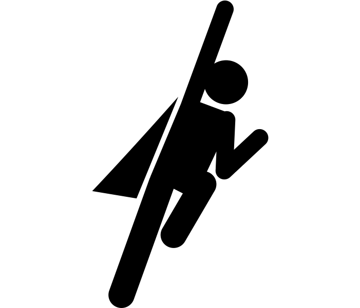 Hero Png Hd - Black And White Superhero Flying Clipart (700x608), Png Download