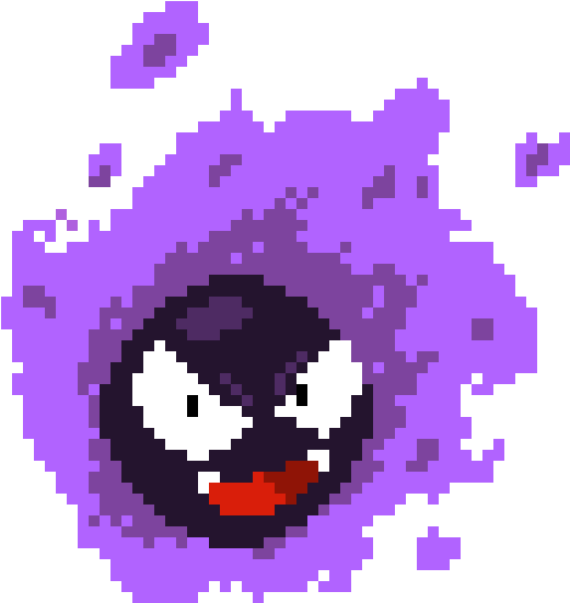 Gastly - Gastly Pixel Art Clipart (690x630), Png Download
