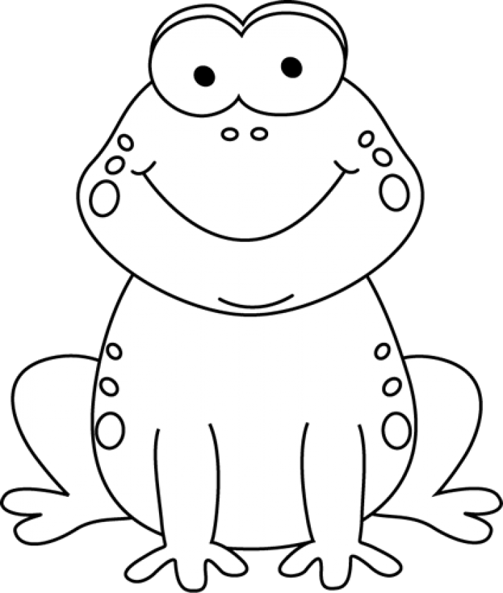 Permalink To Frog Clipart Black And White Music Notes - Frog Picture Clipart Black And White - Png Download (728x858), Png Download