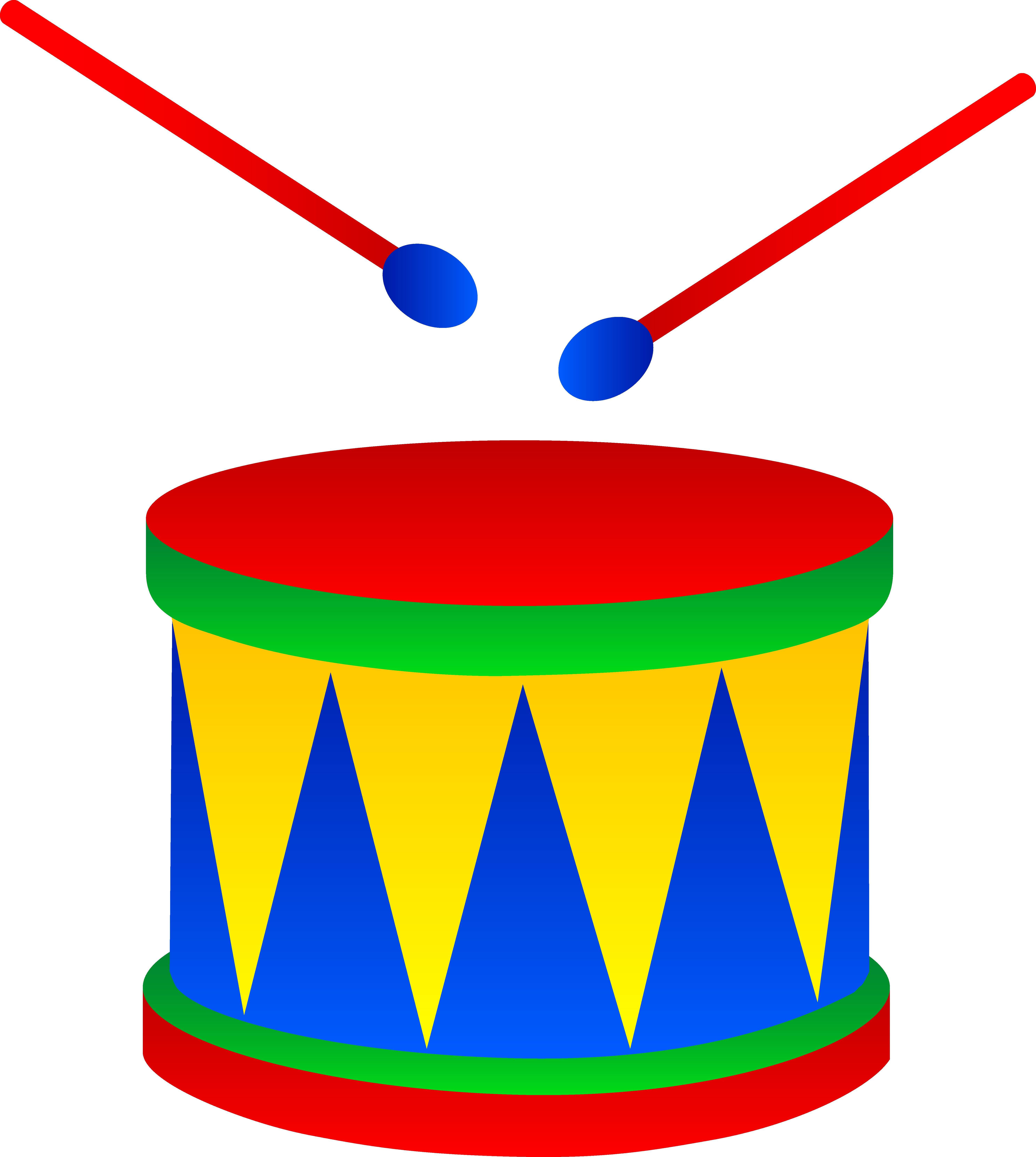 Marching Drum With Drumsticks - Drum Clipart - Png Download (5955x6648), Png Download
