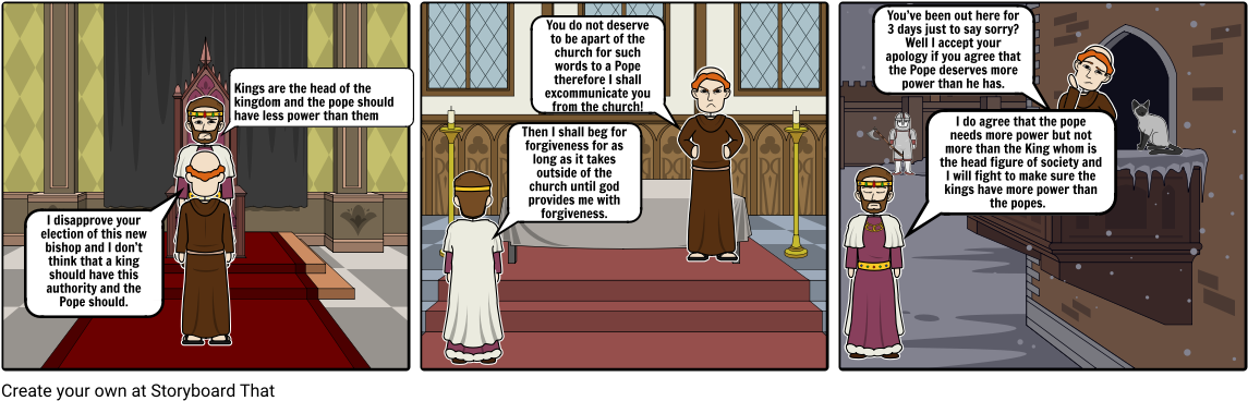 Kings Vs Popes - Cartoon Clipart (1164x385), Png Download