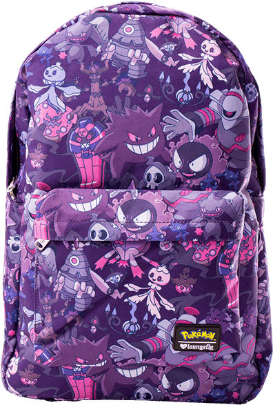 Ghost Types Purple Loungefly Backpack - Backpack Clipart (600x600), Png Download