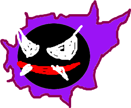 Gastly - Cartoon Clipart (1020x608), Png Download
