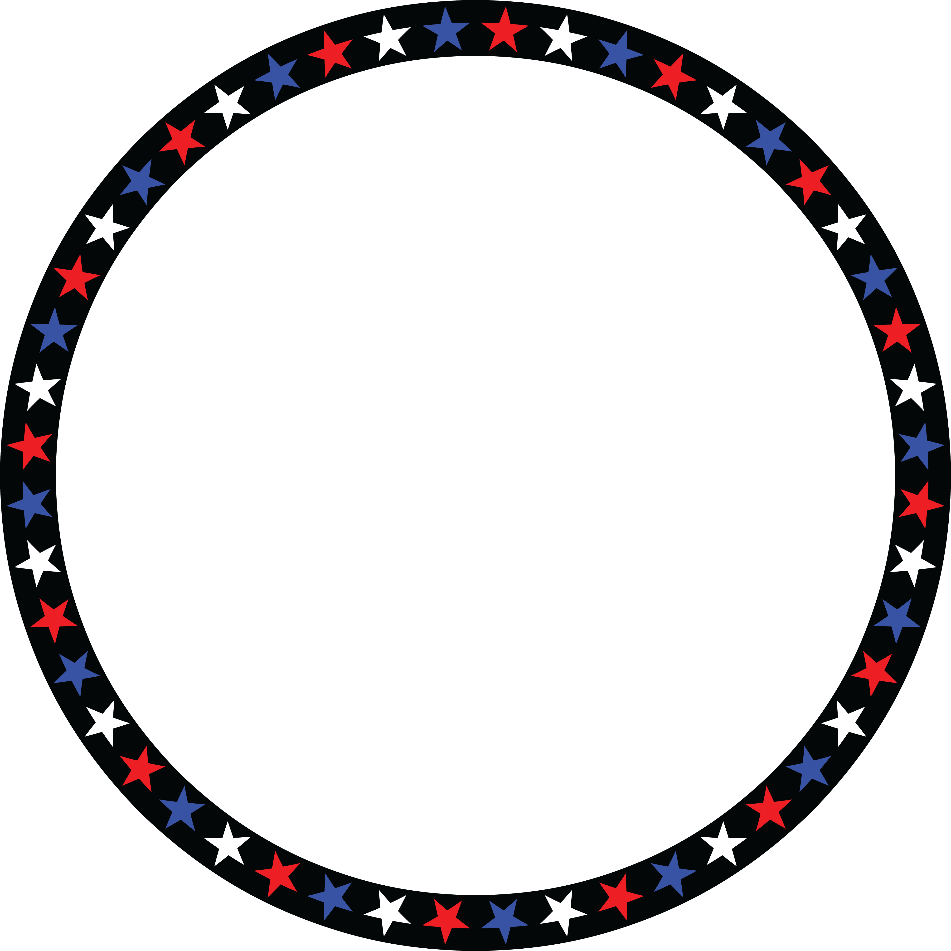 Star Circle Png - Red White And Blue Circle Clipart (4000x4000), Png Download