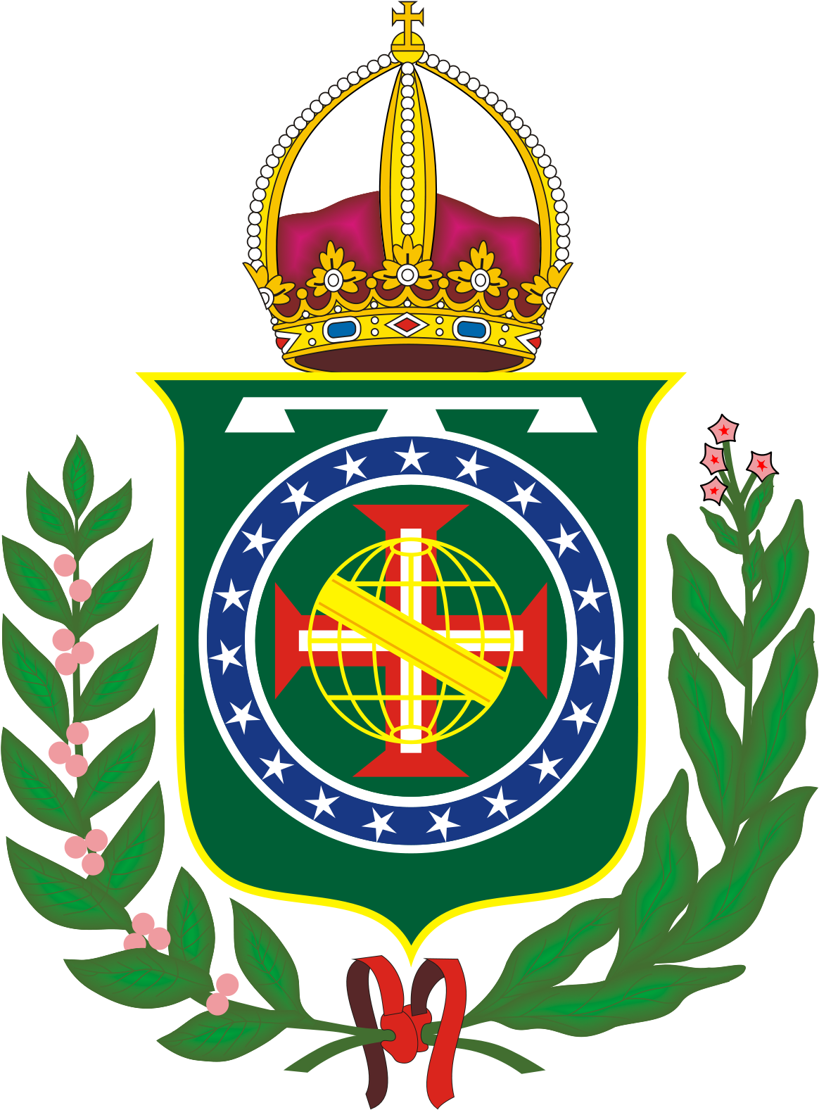 Brazil Empire Flag Clipart (1200x1596), Png Download