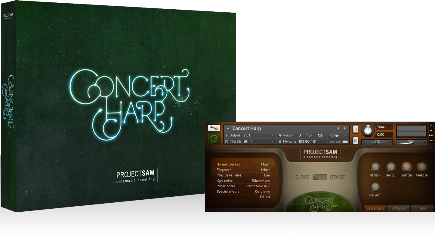 Concert Harp - Projectsam Organ Mystique Clipart (1445x795), Png Download