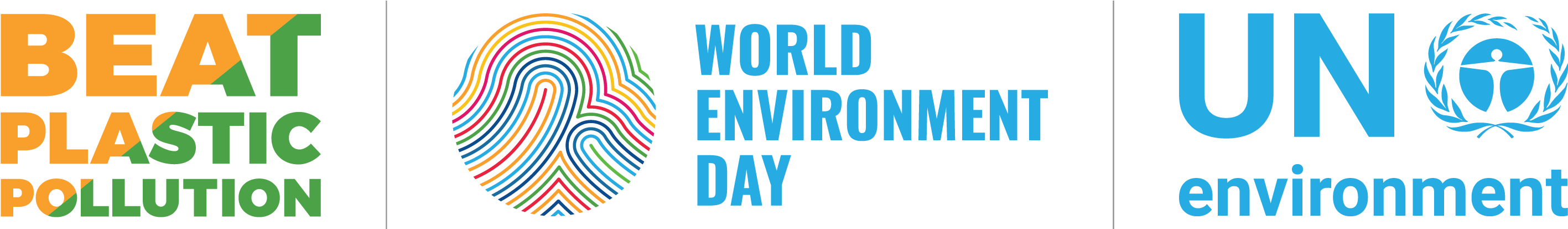 First One Plastic Free Day To Inspire People To - World Environment Day Un Clipart (3300x728), Png Download