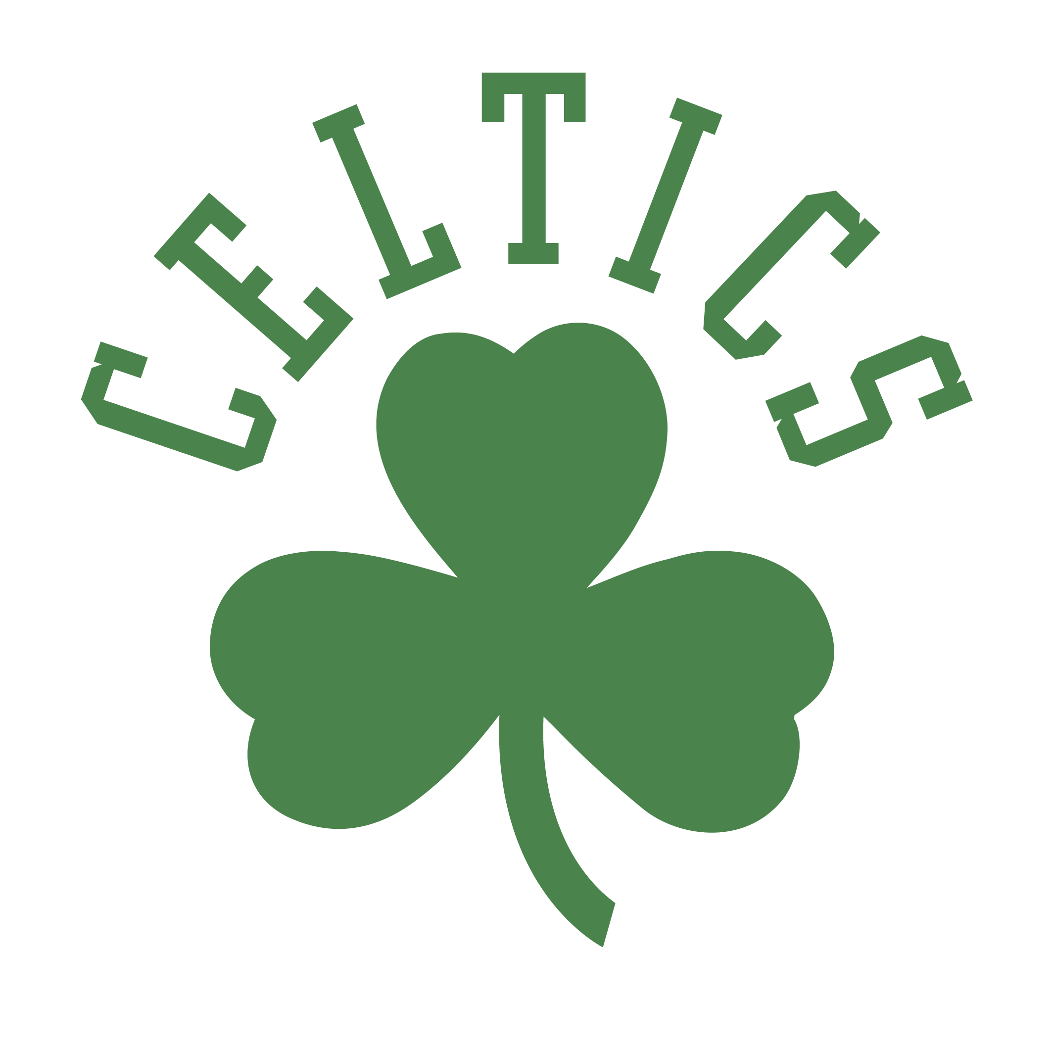 Alternative Boston Celtics Emblem - Boston Celtics Clover Logo Clipart (3840x2160), Png Download
