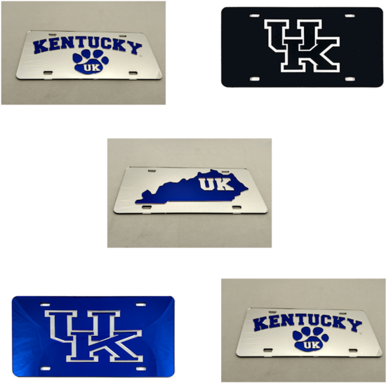 University Of Kentucky Acrylic License Plates Bluegrass - University Of Kentucky License Plates Clipart (600x600), Png Download