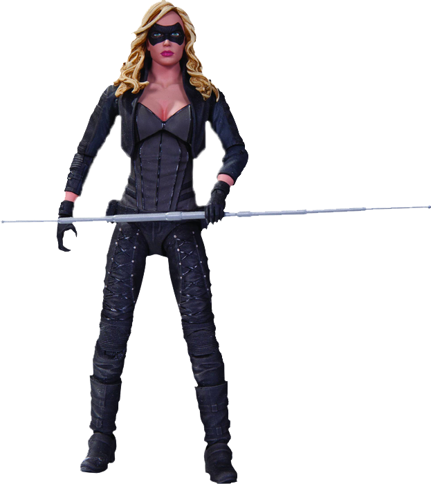 Black Canary Sara Lance Action Figure - Black Canary Dc Collectibles Clipart (623x700), Png Download