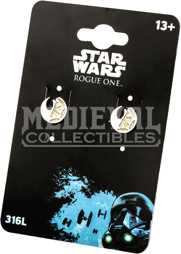 Rogue One Split Symbol Stud Earrings - Star Wars Clipart (850x850), Png Download