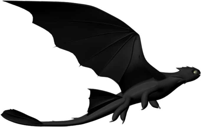 Dragonside Dragontop Dragonfront - Toothless Dragon Side View Clipart (960x540), Png Download