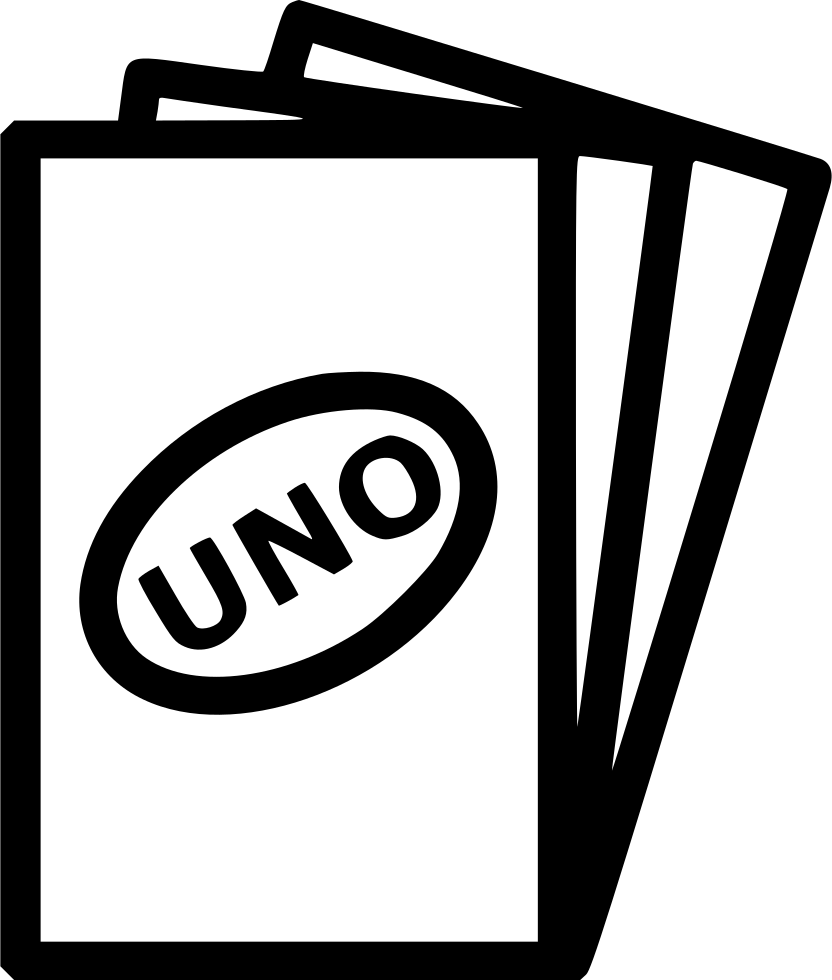 Printable Uno Cards Free Png Uno Cards Printable - Uno Game Black And White Clipart (832x980), Png Download