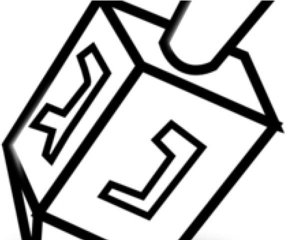 Dreidel Clipart - Sevivon Black And White - Png Download (640x480), Png Download