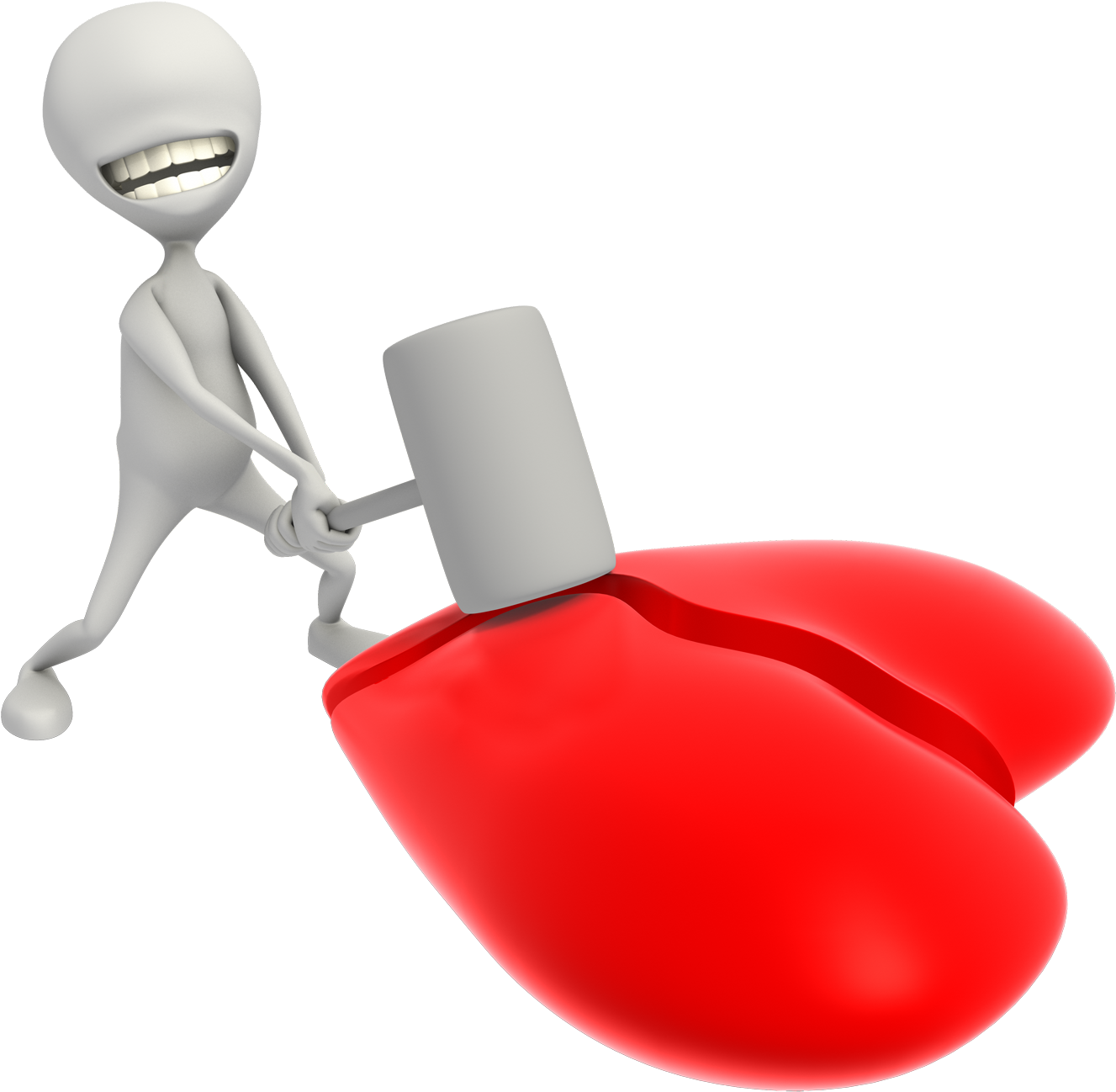 Breaking Heart Clipart (1600x1600), Png Download