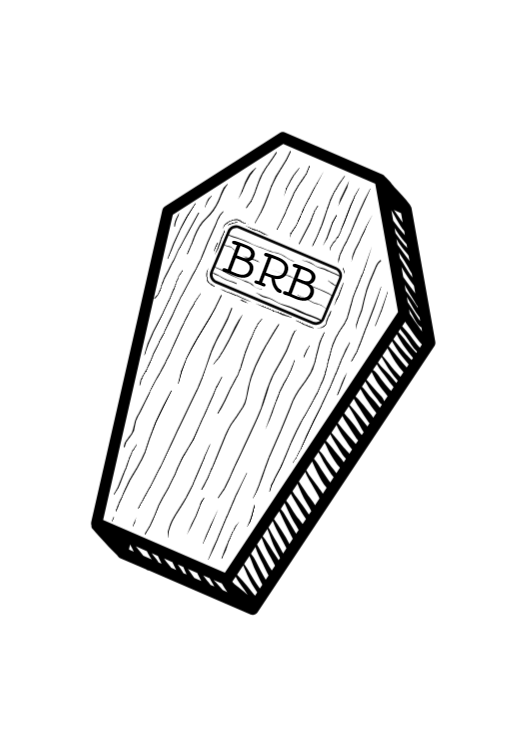 Be Right Back - Poster Clipart (539x775), Png Download