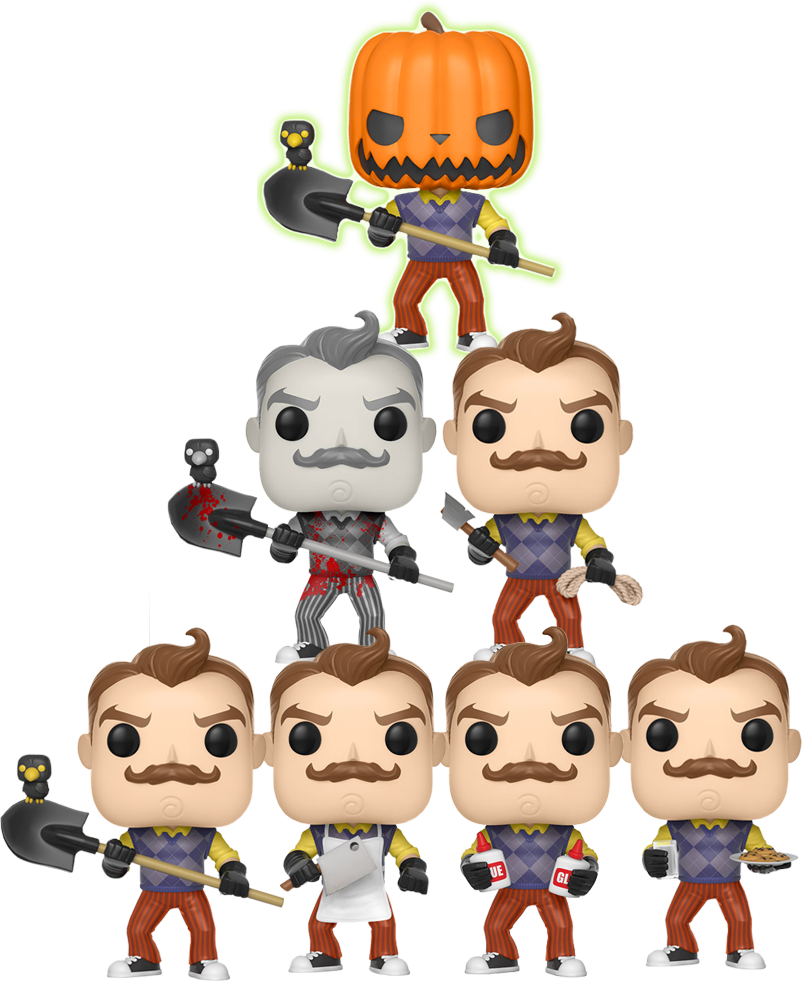 Hi Dilly Ho Funko Pop Vinyl Bundle - Hello Neighbor Funko Pop Clipart (802x981), Png Download