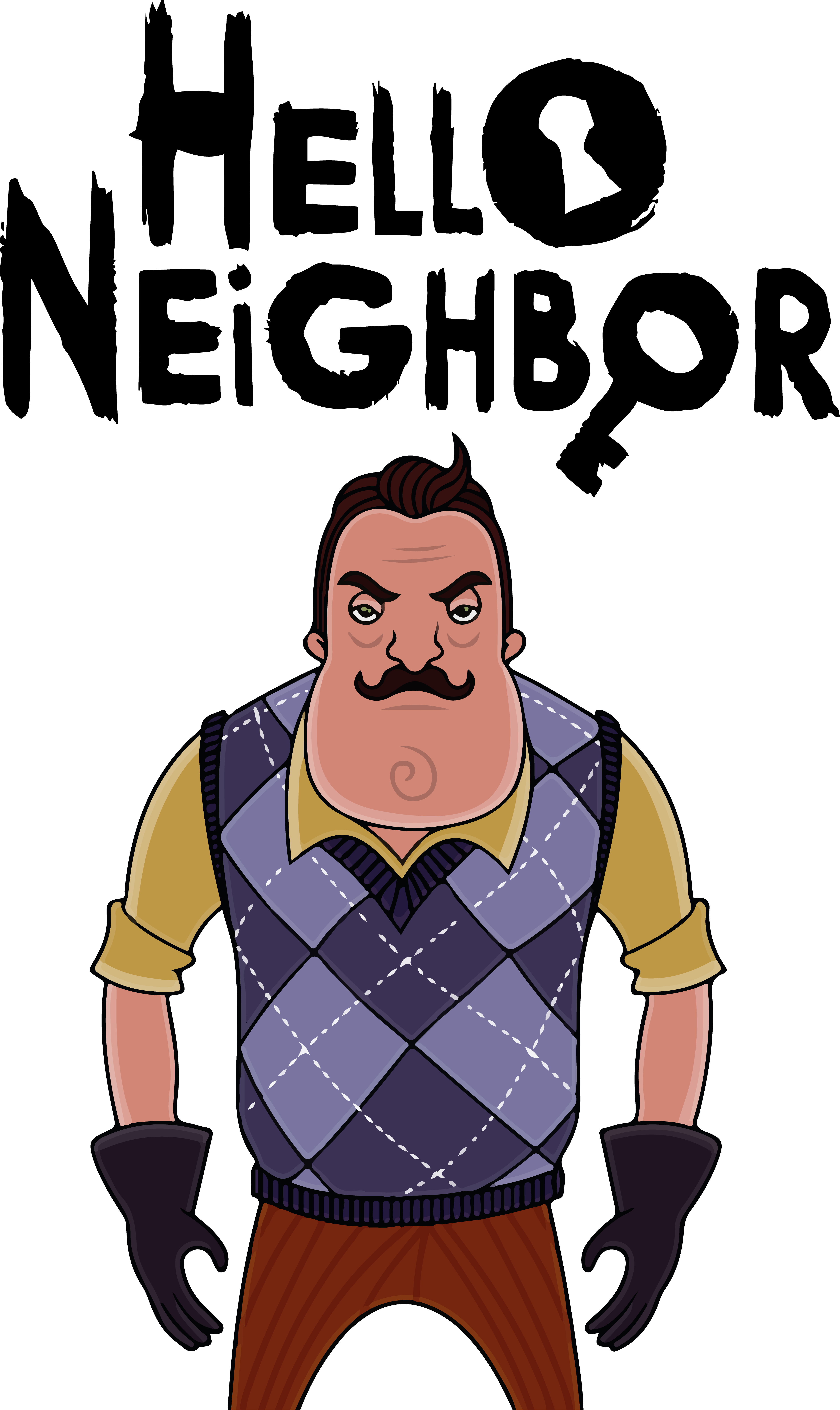 English$usd - Hello Neighbor Color Sheet Clipart (4832x8108), Png Download