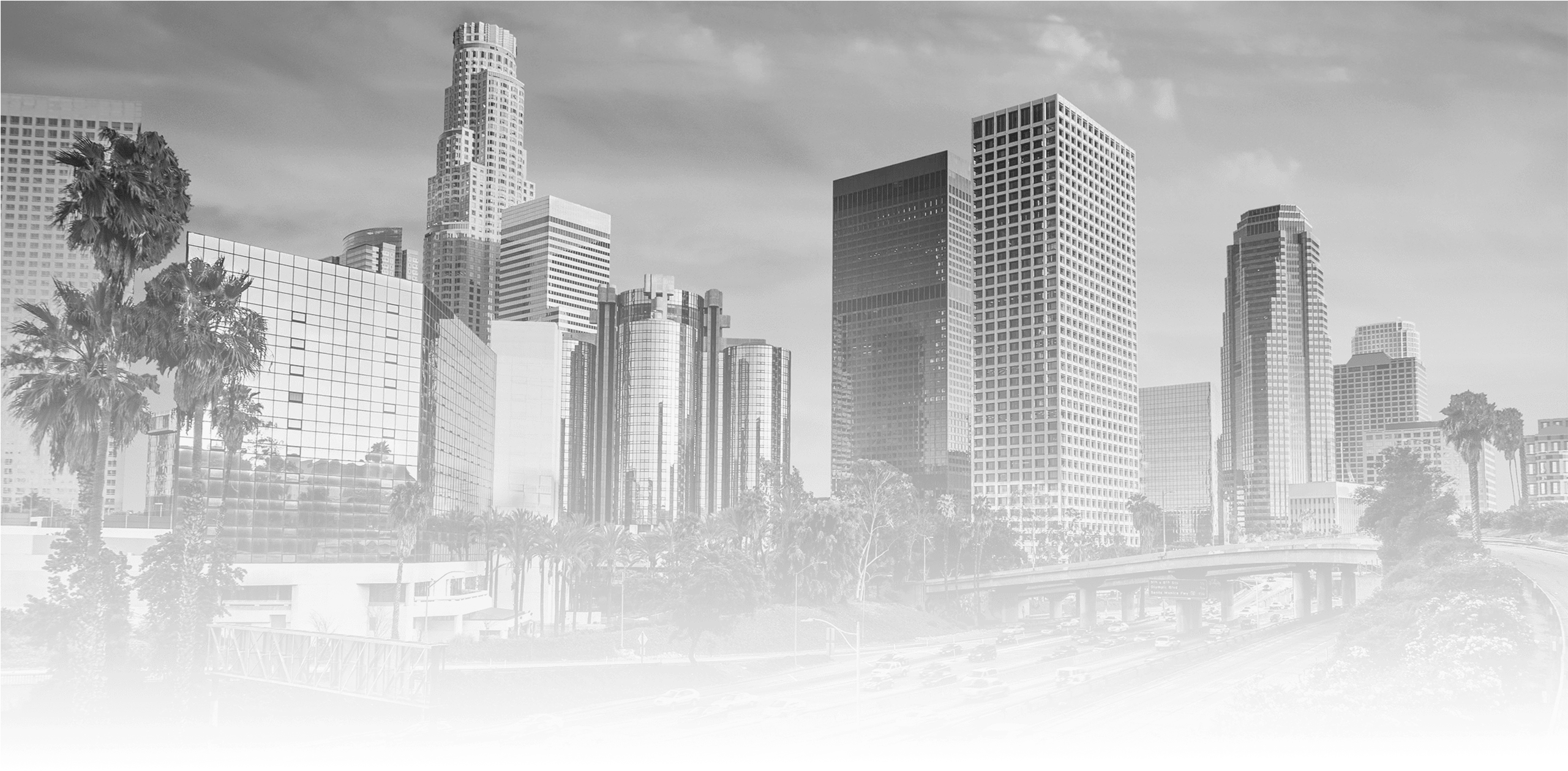 Los Angeles Bg - Los Angeles Clipart (2560x1282), Png Download