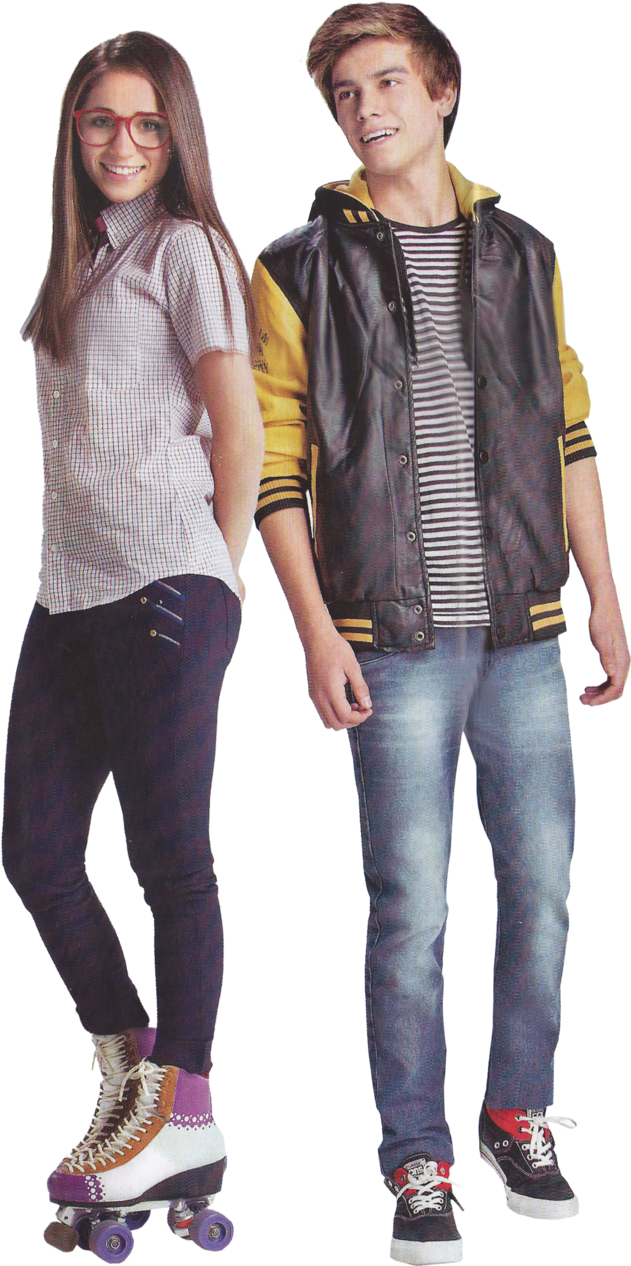 Soy Luna 2 Nina Y Gaston Clipart (631x1266), Png Download