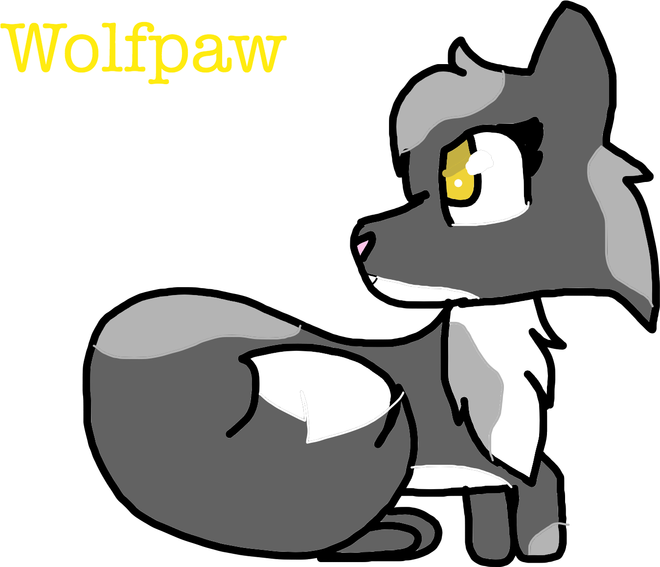 Wolfpaw Of Cinderclan - Cartoon Clipart (1349x1159), Png Download