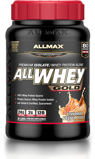 15g Allwhey Gold Cinnamon French Toast Protein - Allmax Protein Clipart (600x600), Png Download