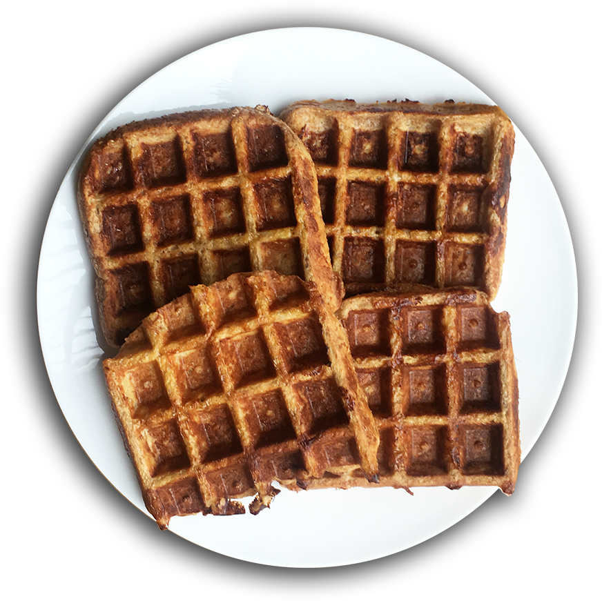 French Toast Breakfast Box - Belgian Waffle Clipart (900x900), Png Download