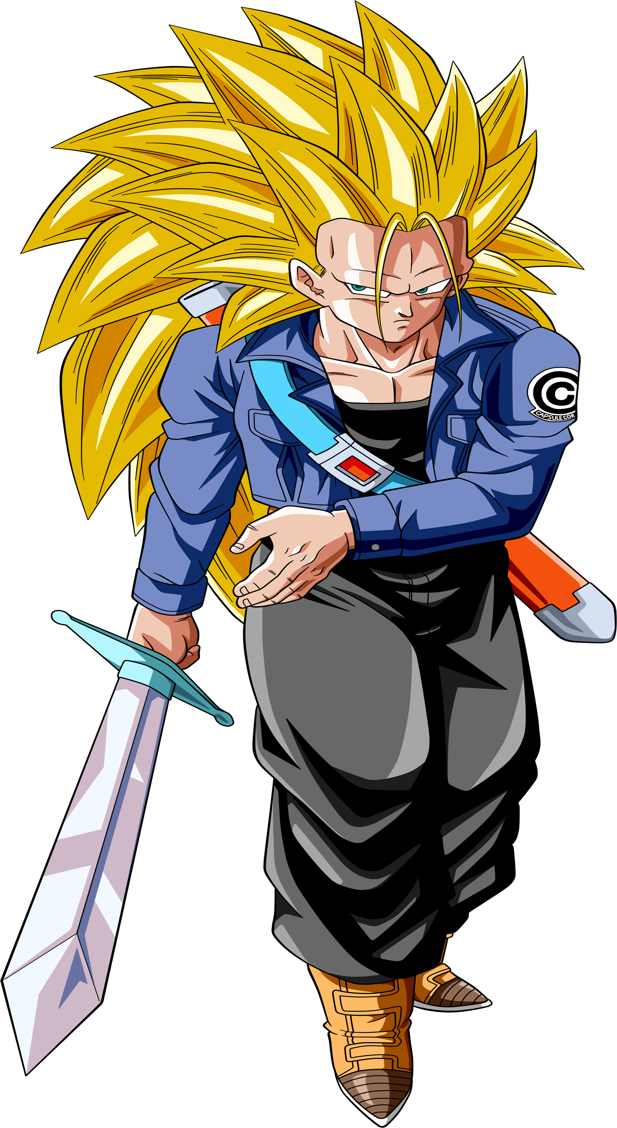 Future Trunks - Trunks Super Sayajin 3 Clipart (5000x4000), Png Download