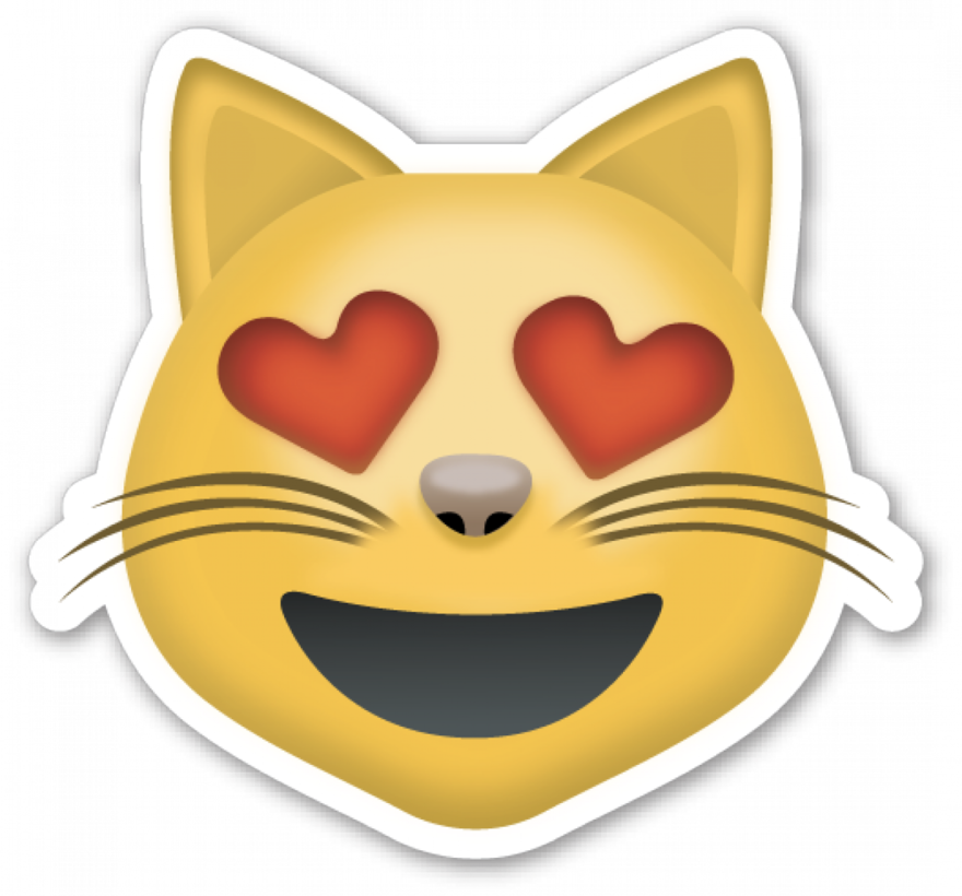 Smile Cat Emoji - Cat Emoji Png Clipart (880x820), Png Download