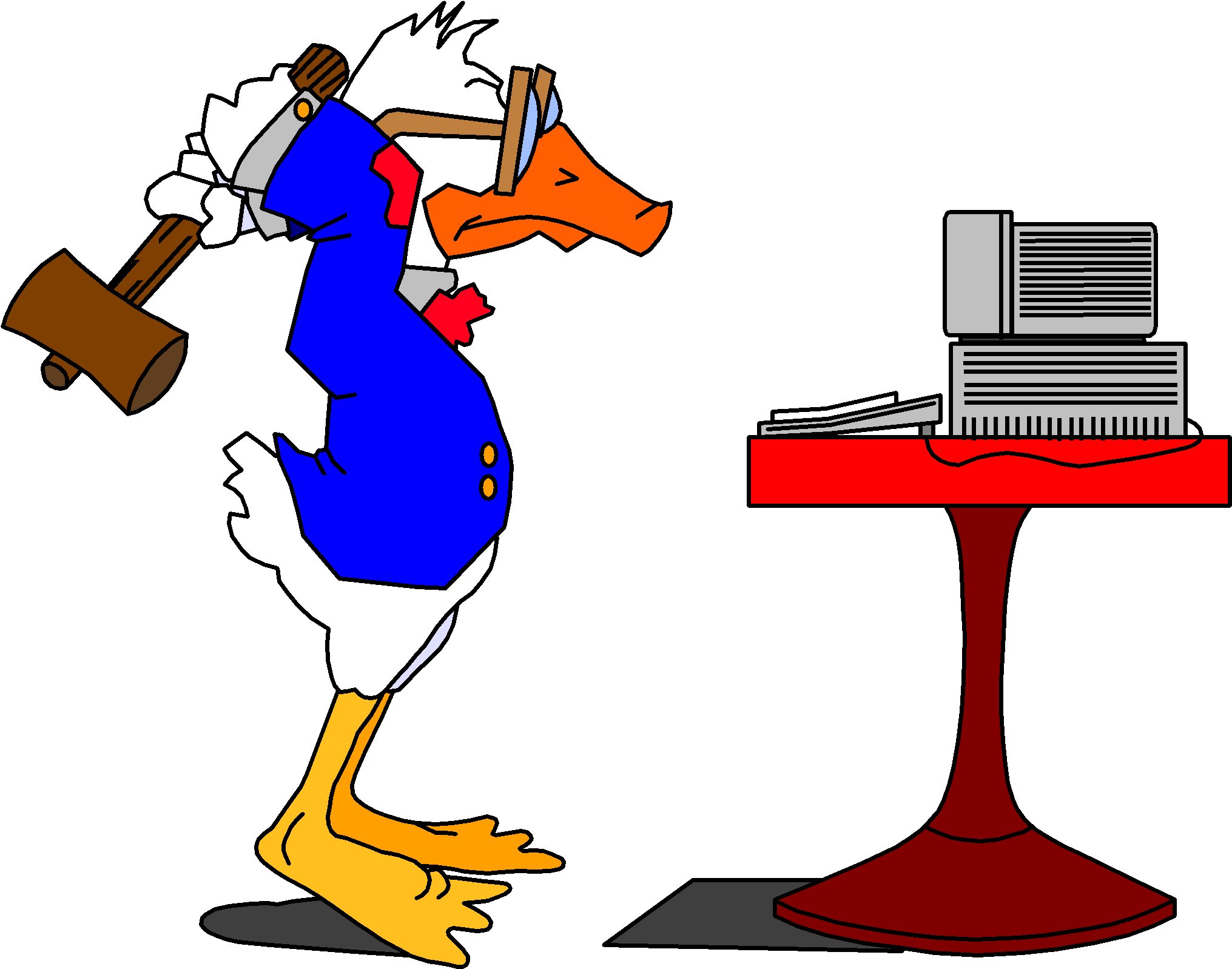 Clipart Smashing Computer Clipart Smashing Computer - Duck Smashing Computer - Png Download (2048x1612), Png Download