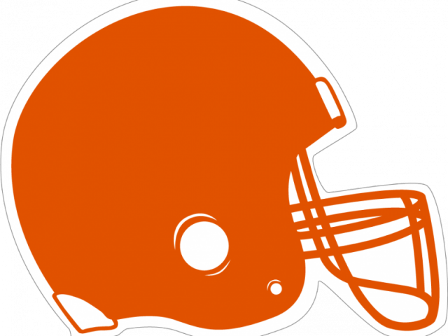 Falcon Clipart Helmet - Orange And White Football Helmet - Png Download (640x480), Png Download