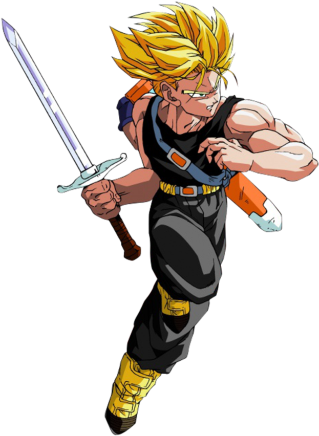 Trunks - Future Trunks Super Saiyan With Sword Clipart (894x894), Png Download