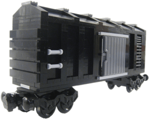 Black Toy Boxcar - Lego Car Boxcar Train Clipart (700x531), Png Download