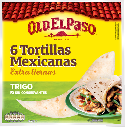 Tortillas Mexicanas De Trigo De 6 Uds - Tortilla Wraps Old El Paso Clipart (800x450), Png Download