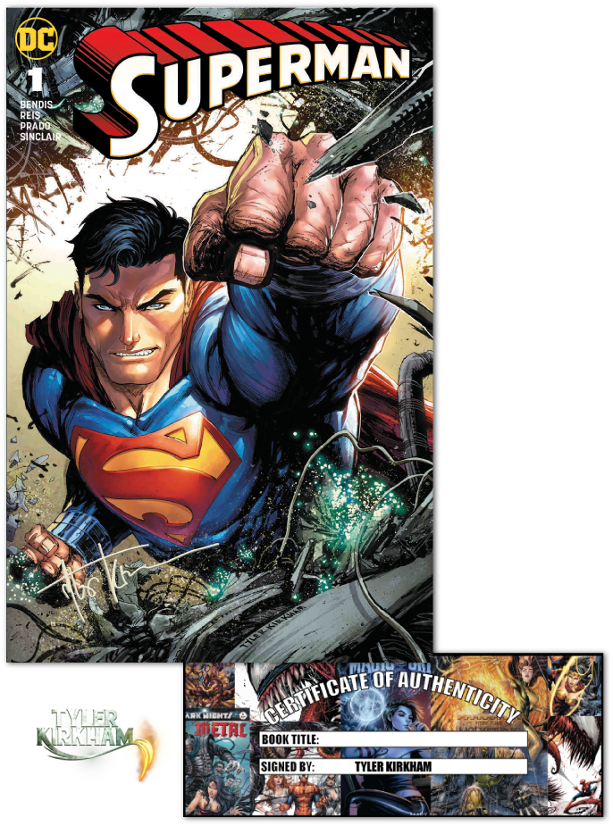 Superman - Tyler Kirkham Batman Cover Clipart (686x925), Png Download