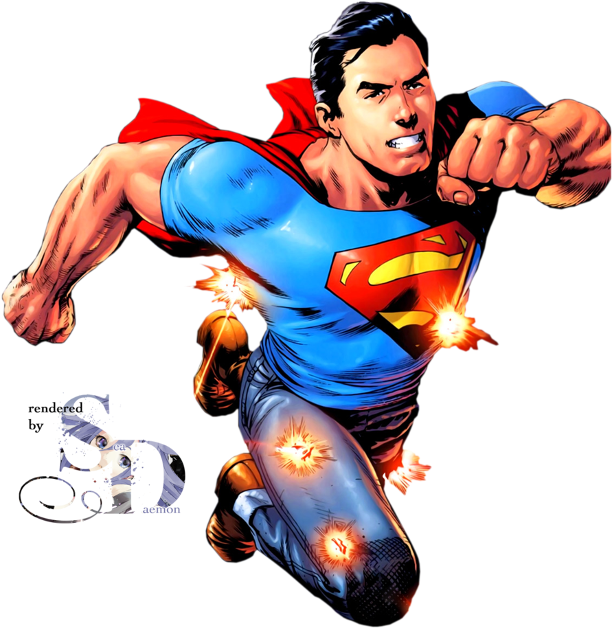Superman Fotos - Superman Render Comic Clipart (900x937), Png Download